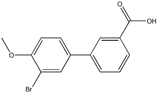 3'-Bromo-4'-methoxybiphenyl-3-carboxylic acid, 95% Struktur