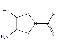 3-Amino-4-hydroxy-pyrrolidine-1-carboxylic acid tert-butyl ester Struktur