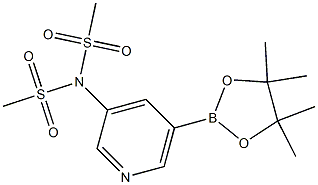 N-(methylsulfonyl)-N-(5-(4,4,5,5-tetramethyl-1,3,2-dioxaborolan-2-yl)pyridin-3-yl)methanesulfonamide Struktur