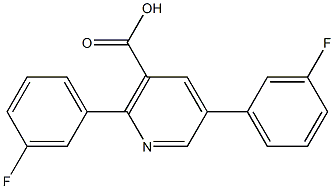 2,5-Bis(3-fluorophenyl)nicotinic acid Struktur