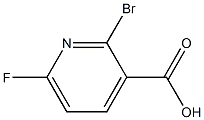 2-Bromo-6-fluoro-3-pyridinecarboxylic acid Struktur