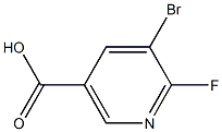 5-bromo-6-fluoro-nicotinic acid Struktur