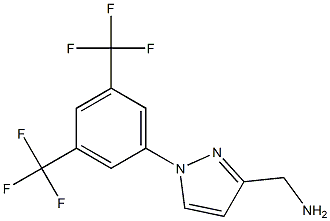 (1-(3,5-bis(trifluoromethyl)phenyl)-1H-pyrazol-3-yl)methanamine Struktur