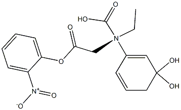 (N)-1-(2-Nitrophenyl)ethylcarboxy-(S)-3,3-Dihydroxyphenylglycine Struktur