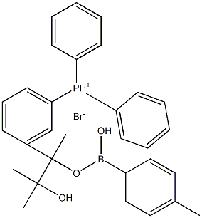 (4-Methylphenylboronic acid pinacol ester)triphenylphosphonium bromide Struktur