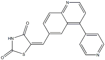 (Z)-5-((4-(pyridin-4-yl)quinolin-6-yl)methylene)thiazolidine-2,4-dione Struktur