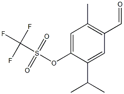 4-formyl-2-isopropyl-5-methylphenyl trifluoromethanesulfonate Struktur