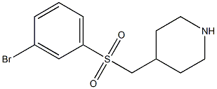 4-(3-Bromo-benzenesulfonylmethyl)-piperidine Struktur