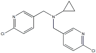 Bis-(6-chloro-pyridin-3-ylmethyl)-cyclopropyl-amine Struktur