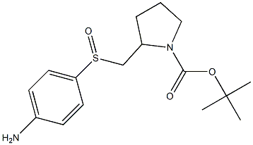 2-(4-Amino-benzenesulfinylmethyl)-pyrrolidine-1-carboxylic acid tert-butyl ester Struktur