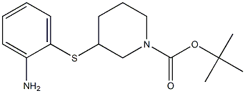 3-(2-Amino-phenylsulfanyl)-piperidine-1-carboxylic acid tert-butyl ester Struktur