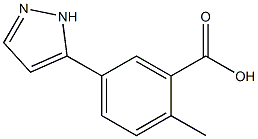 2-Methyl-5-(2H-pyrazol-3-yl)-benzoic acid Struktur