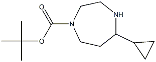 5-Cyclopropyl-[1,4]diazepane-1-carboxylic acid tert-butyl ester Struktur