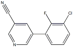 5-(3-chloro-2-fluorophenyl)pyridine-3-carbonitrile Struktur