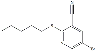 5-bromo-2-(pentylthio)pyridine-3-carbonitrile Struktur