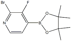 2-Bromo-3-fluoro-4-(4,4,5,5-tetramethyl-1,3,2-dioxaborolan-2-yl)pyridine Struktur