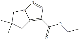 5,5-diMethyl-5,6-dihydro-4H-pyrrolo[1,2-b]pyrazole-3-carboxylic acid ethyl ester Struktur