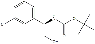 (R)-(1-(3-chlorophenyl)-2-hydroxyethyl)carbamic acid tert-butyl ester Struktur