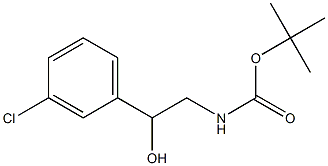 N-tert-butoxycarbonyl-1-(3-chlorophenyl)-ethanolamine Struktur