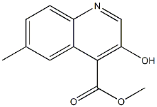 3-Hydroxy-6-methyl-quinoline-4-carboxylic acid methyl ester Struktur