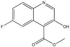 6-Fluoro-3-hydroxy-quinoline-4-carboxylic acid methyl ester Struktur