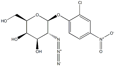 2-氯-4-硝基苯基2-疊氮基-2-脫氧-Β-D-吡喃半乳糖苷, , 結構式