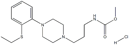 METHYL 3-{4-[2-(ETHYLSULFANYL)PHENYL]-1-PIPERAZINYL}PROPYLCARBAMATE HYDROCHLORIDE Struktur