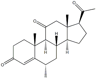 (6ALPHA)-6-METHYLPREGN-4-ENE-3,11,20-TRIONE Struktur