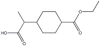 2-(4-(ethoxycarbonyl)cyclohexyl)propanoic acid Struktur