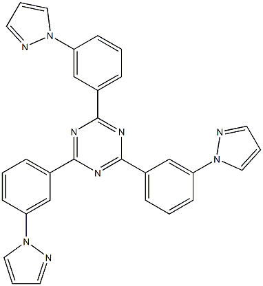 2,4,6-Tris(3-(1H-pyrazol-1-yl)phenyl)-1,3,5-triazine Struktur