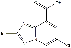 2-Bromo-6-chloro-[1,2,4]triazolo[1,5-a]pyridine-8-carboxylic acid Struktur