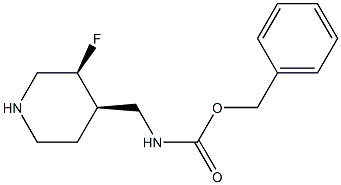 benzyl (((3S,4R)-3-fluoropiperidin-4-yl)methyl)carbamate Struktur