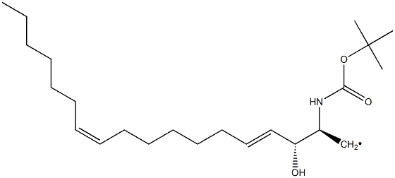 (2S,3R,4E,11Z)-2-((tert-Butoxycarbonyl)amino)-3-hydroxyoctadeca-4,11-dien-1-yl Struktur