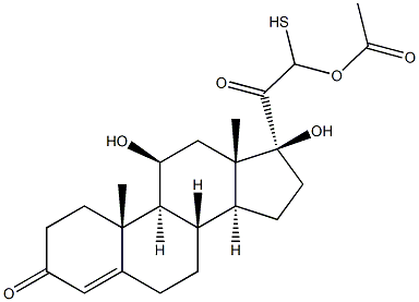 Cortisol 21-Thiolacetate Struktur