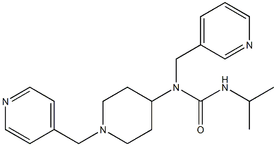 N'-ISOPROPYL-N-(PYRIDIN-3-YLMETHYL)-N-[1-(PYRIDIN-4-YLMETHYL)PIPERIDIN-4-YL]UREA Struktur