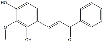 2Hydroxy-4-Hydroxy-3-MethoxyChalcone Struktur