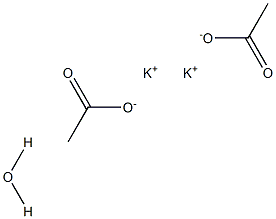 Di-potassium acetate monohydrate Struktur