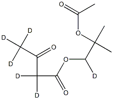 3-Oxobutanoic Acid 2-Acetoxy-2-methylpropyl Ester-D6 Struktur