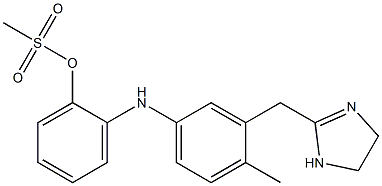 3[(4,5-Dihydro-1imidazol-2-yl)methyl](4-methylphenyl)aminophenol methanesulfonate Struktur