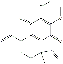 5-Ethenyl-5,6,7,8-tetrahydro-2,3-dimethoxy-5-methyl-8-isopropenyl-1,4-naphthalenedione Struktur