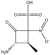 (2S,3S)3-amino-2-methyl-4-oxonitrocyclobutanesulfonic acid Struktur