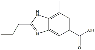 7-methyl-2-propy-1h-benzimidazole-5-carboxylic acid Struktur