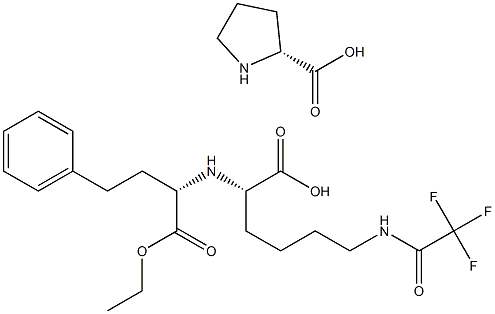 N2- (1-(S)-ETHOXYCARBONYL-3-PHENYLPROPYL)-N6-TRIFLUOROACETYL-L-LYSINE-L-PROLINE (FOR LISINOPRIL) Struktur