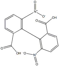 6,6'-dinitro-2,2'-dicarboxylbiphenyl Struktur