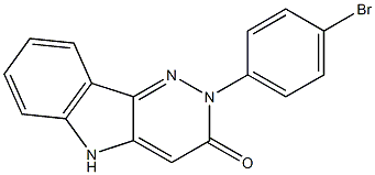 2-(4-bromophenyl)-2,5-dihydropyridazino(4,3-b)indol-3(3H)-one Struktur