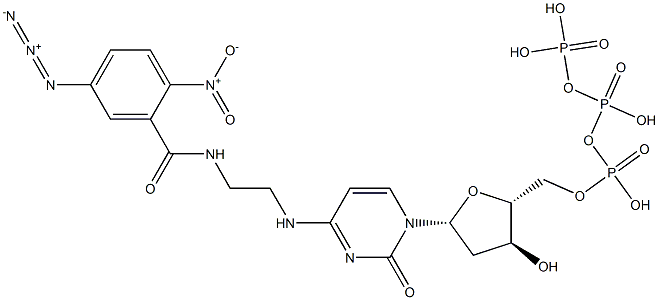 N-(2(2-nitro-5-azidobenzoylamino)-ethyl)-2'-deoxycytidine-5'-triphosphate Struktur