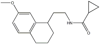 N-((-)-2-(7-methoxy-1,2,3,3-tetrahydro-1-naphthyl)ethyl)cyclopropylcarboxamide Struktur