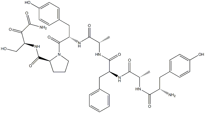 tyrosyl-alanyl-phenylalanyl-alanyl--tyrosyl-prolyl-seryl-methylamide Struktur