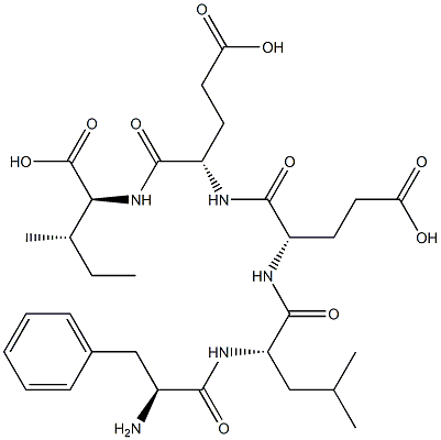 phenylalanyl-leucyl-glutamyl-glutamyl-isoleucine Struktur