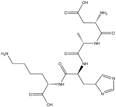 aspartyl-alanyl-histidyl-lysine Struktur